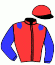 casaque portée par Molins Mme Amb. jockey du cheval de course JOLIENENE, information pmu ZETURF
