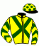 casaque portée par Besnier H. jockey du cheval de course GIRAFFE, information pmu ZETURF