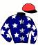 casaque portée par Tintillier A. jockey du cheval de course HOTLINE JAVANAISE, information pmu ZETURF