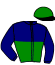 casaque portée par Rochard B. jockey du cheval de course J'HESITE, information pmu ZETURF
