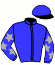 casaque portée par Jublot L. jockey du cheval de course HOLESHOT, information pmu ZETURF