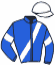 casaque portée par Abrivard M. jockey du cheval de course GAVOTTE DU PRATEL, information pmu ZETURF