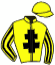 casaque portée par Velon Mlle M. jockey du cheval de course IMPROVE YOUR MOVE, information pmu ZETURF