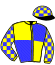 casaque portée par Pouchin A. jockey du cheval de course MAVALA, information pmu ZETURF
