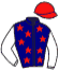 casaque portée par Bachelot T. jockey du cheval de course LE BOLERO, information pmu ZETURF