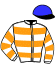 casaque portée par Velon Mlle M. jockey du cheval de course DIVIDE AND RULE, information pmu ZETURF