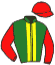 casaque portée par Demuro C. jockey du cheval de course AFRIQUE ADIEU, information pmu ZETURF