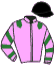 casaque portée par Mosse A. jockey du cheval de course JOYEUSE DE ROMAY, information pmu ZETURF