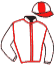 casaque portée par Velon Mlle M. jockey du cheval de course TRIESTE, information pmu ZETURF