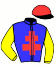 casaque portée par Martel Mme N. jockey du cheval de course ROI DE FLANDRE, information pmu ZETURF