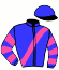 casaque portée par Saussaye V. jockey du cheval de course HELBOY D'ALESA (FR), information pmu ZETURF