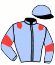 casaque portée par Perrelle N. jockey du cheval de course BIRTHDAY (FR), information pmu ZETURF
