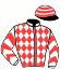 casaque portée par Abrivard A. jockey du cheval de course FRISBEE D'AM (FR), information pmu ZETURF