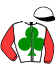 casaque portée par Dewulf D. jockey du cheval de course CALINETTO MASAMYNO (FR), information pmu ZETURF