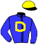 casaque portée par Baudron L. jockey du cheval de course I WANT YOU (FR), information pmu ZETURF