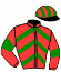 casaque portée par Vercruysse P. jockey du cheval de course ONCEFORALL FACE (FR), information pmu ZETURF