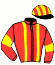 casaque portée par Barrier A. jockey du cheval de course HOCEANARA (FR), information pmu ZETURF
