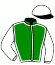 casaque portée par Lebourgeois Y. jockey du cheval de course HERNANIE DE GODREL (FR), information pmu ZETURF