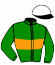 casaque portée par Bakker R. jockey du cheval de course ROSE HILL (DE), information pmu ZETURF