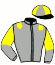 casaque portée par Abrivard M. jockey du cheval de course GWAII HAANAS (CH), information pmu ZETURF