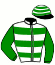 casaque portée par Van Pollaert Pie. jockey du cheval de course COCOMOKO (FR), information pmu ZETURF
