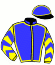 casaque portée par Mottier M. jockey du cheval de course HAUTE SPHERE, information pmu ZETURF