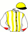 casaque portée par Lagadeuc F. jockey du cheval de course ZANTE LASER, information pmu ZETURF