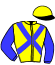 casaque portée par Beauchene Th. jockey du cheval de course GO THE BEST, information pmu ZETURF