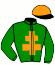 casaque portée par Mottier M. jockey du cheval de course IBISCUS MAN, information pmu ZETURF