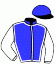 casaque portée par Raffin E. jockey du cheval de course JOLIE POUPEE, information pmu ZETURF
