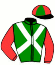 casaque portée par Hubert A. jockey du cheval de course IRUN DU BOCAGE, information pmu ZETURF