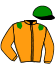 casaque portée par Thomain D. jockey du cheval de course JAFF DE MESLAY, information pmu ZETURF