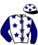 casaque portée par Brohier D. jockey du cheval de course EARL CHICK, information pmu ZETURF