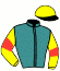 casaque portée par Raffin E. jockey du cheval de course INDY ROCK, information pmu ZETURF