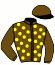casaque portée par Desmigneux F. jockey du cheval de course NOUBA MOM, information pmu ZETURF