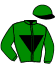 casaque portée par Rasmussen Mme Ann K. jockey du cheval de course EXODUS BRICK, information pmu ZETURF