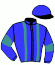 casaque portée par Lebourgeois Y. jockey du cheval de course CAPITANO PI, information pmu ZETURF
