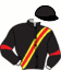 casaque portée par Nivard F. jockey du cheval de course MILLIONDOLLARRHYME, information pmu ZETURF