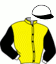 casaque portée par Gocciadoro A. jockey du cheval de course VERNISSAGE GRIF, information pmu ZETURF
