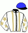 casaque portée par Gocciadoro A. jockey du cheval de course ALLEGRA GIFONT, information pmu ZETURF