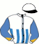casaque portée par Herleiksplass Mme M. jockey du cheval de course JEOFFREY, information pmu ZETURF