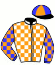 casaque portée par Abrivard M. jockey du cheval de course DIAMANTE GRIF, information pmu ZETURF
