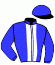 casaque portée par Farolfi A. jockey du cheval de course DESIDERIO D'ESI, information pmu ZETURF