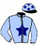casaque portée par Bonne D. jockey du cheval de course GOSPEL PAT, information pmu ZETURF