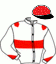 casaque portée par Gelormini G. jockey du cheval de course DILUCA MO, information pmu ZETURF