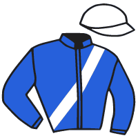 casaque portée par Lebourgeois Y. jockey du cheval de course GAYLORD AM, information pmu ZETURF
