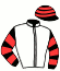 casaque portée par Bazire J. M. jockey du cheval de course HYMNE DU GERS, information pmu ZETURF