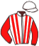 casaque portée par Gubellini P. jockey du cheval de course BIRBA CAF, information pmu ZETURF