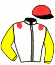 casaque portée par Bonne D. jockey du cheval de course IDAHO A LA BRUYERE, information pmu ZETURF