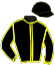 casaque portée par Raffin E. jockey du cheval de course DON'T SAY GAR, information pmu ZETURF